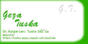geza tuska business card
